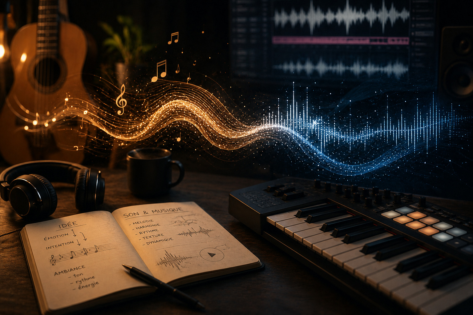 Création musicale et voix générée